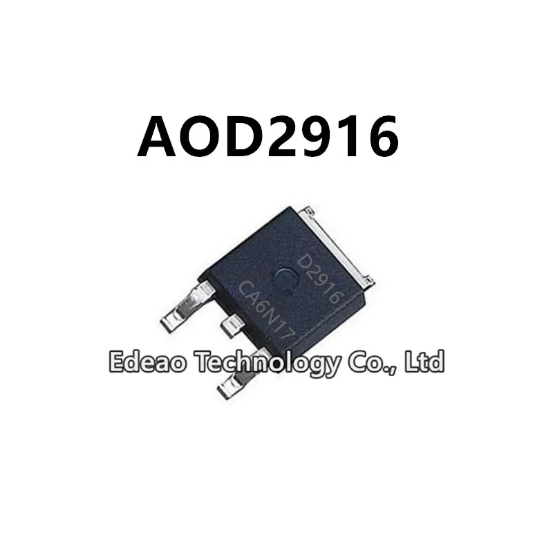 

10Pcs/lot NEW D2916 AOD2916 TO-252 25A/100V N-channel MOSFET field-effect transistor