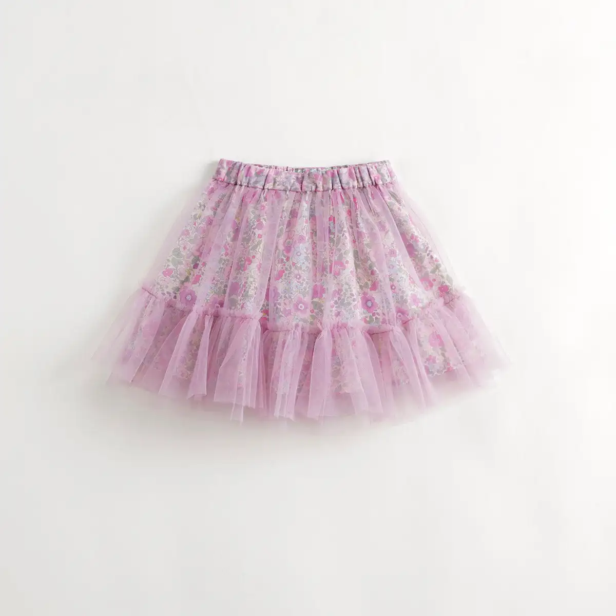 

Милая сетчатая кружевная юбка с цветочным принтом для девочек Марка & JANIE, летняя детская юбка 240718