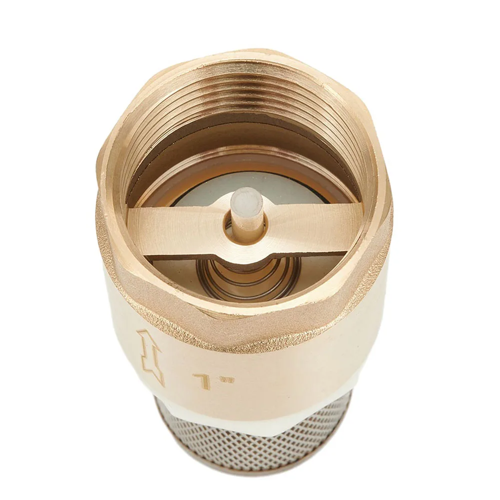 

Valves Foot Valve Brand New Brass Gold/Silver High Quality 1 Inch BSP Internal Thread Home Parts Plumbing Accessories 1pcs