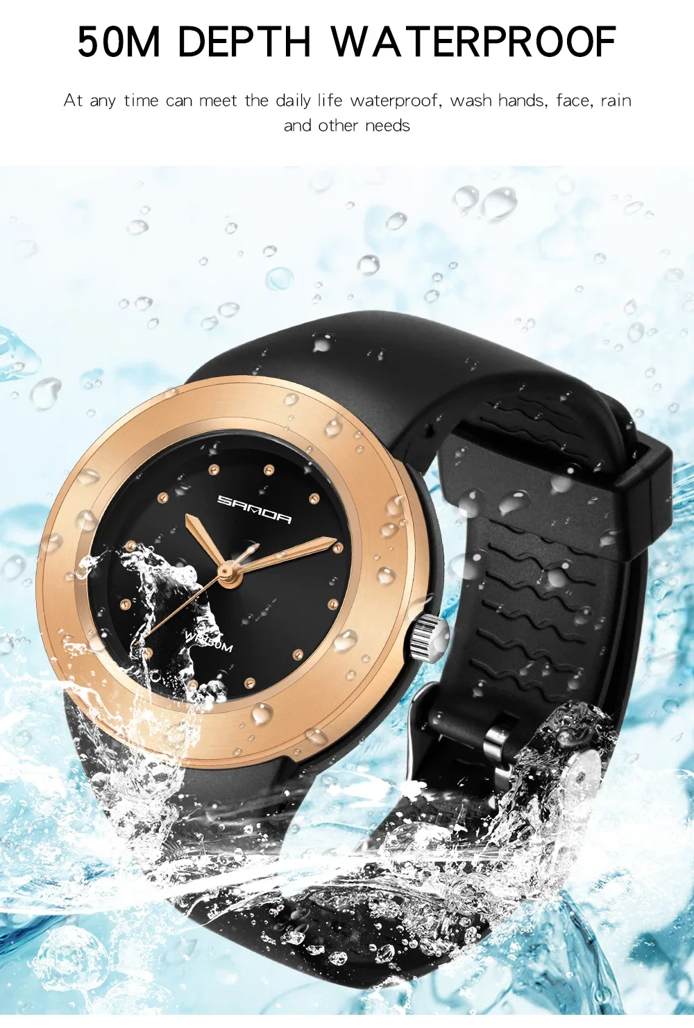 

Sanda 3119 Watch Simple and Multi functional Waterproof Electronic Watch Outdoor Sports Men's and Women's Watch