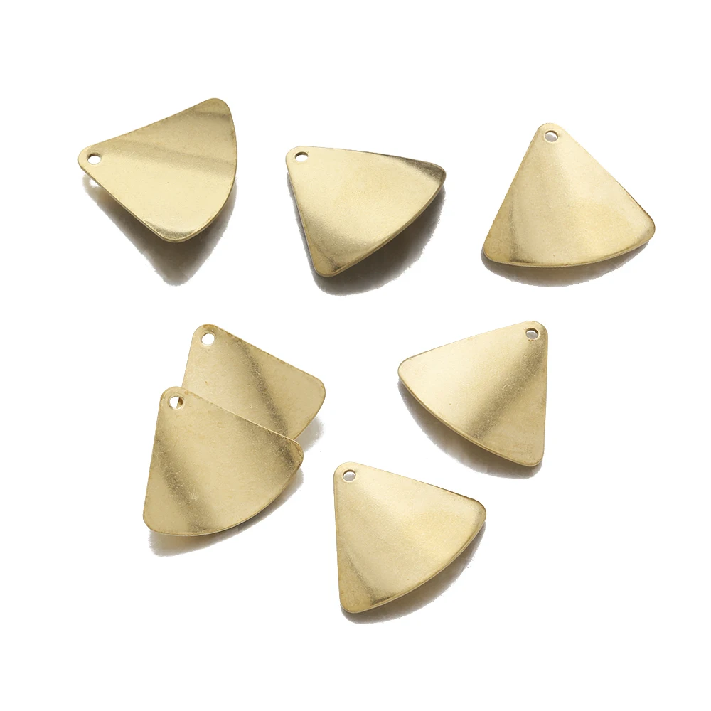 

20Pcs Raw Brass Fan Shape Charm for Jewelry Making Arch Half Ginkgo Leaves Pendant Diy Drop Earring Necklace Bracelet Findings