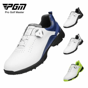 Crampons de Golfe Confiáveis e Úteis: Eleve seu Jogo com Tração Inigualável 11 PGM Golf Shoes Men's Waterproof Footjoy Breathable Golf Shoes Male Rotating Shoelaces Sports Sneakers Non-slip Trainers XZ143