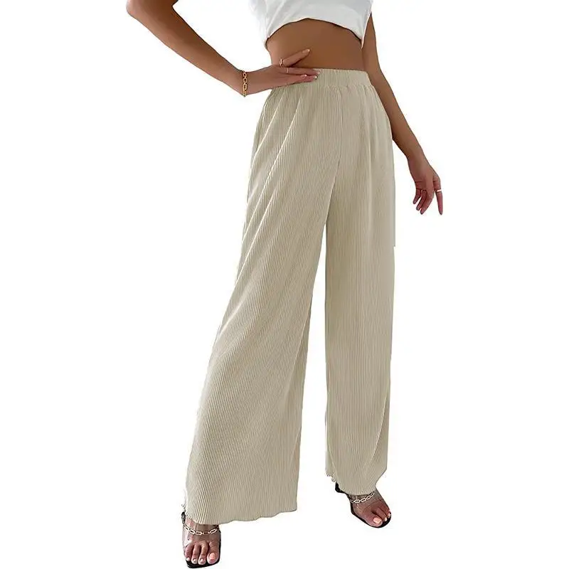 Women Loose High Waist Casual Trousers Homewear 2024 Wide Leg Pants Pop Autumn Winter Elastic Waist Pleated Knitted Pants Female
Women Loose High Waist Casual Trousers Homewear 2024 Wide Leg Pants Pop Autumn Winter Elastic Waist Pleated Knitted Pants Female