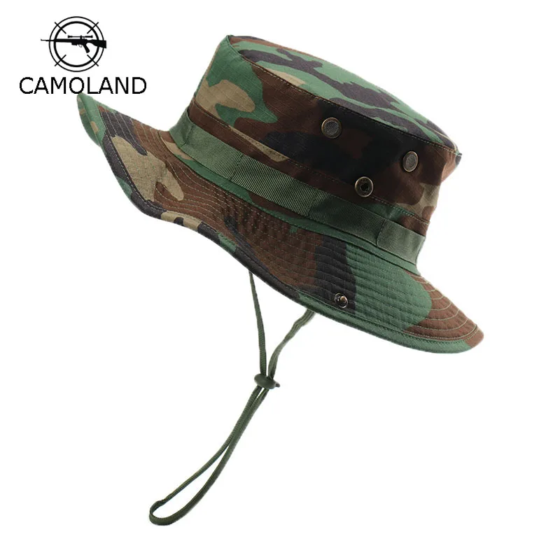 CAMOLAND Outdoor Fisherman Bucket Hat Casual Jungle Climbing Fishing Hiking Hat Camouflage Breathable Men Panama Hat Sun Helmet
CAMOLAND Outdoor Fisherman Bucket Hat Casual Jungle Climbing Fishing Hiking Hat Camouflage Breathable Men Panama Hat Sun Helmet