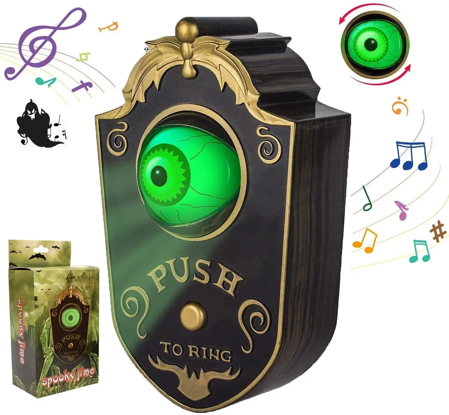 Halloween Sound One Eye Doorbell Decoration Luminous Eyes Terror Doorbell Bar Secret Room Haunted House Trick Props
Halloween Sound One Eye Doorbell Decoration Luminous Eyes Terror Doorbell Bar Secret Room Haunted House Trick Props