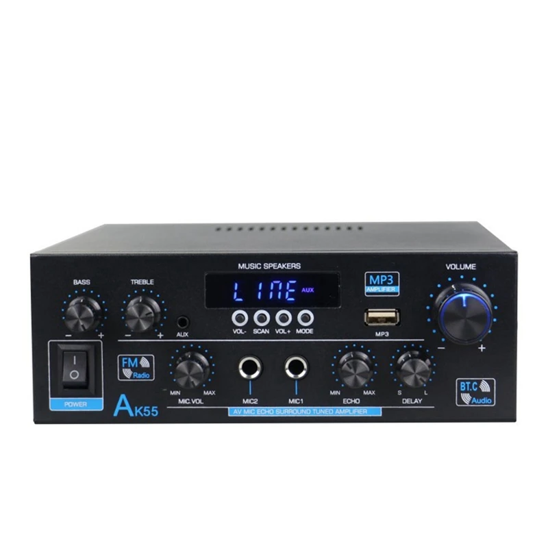 Домашний усилитель мощности AK55 900 Вт, 2,0 каналов, Bluetooth 5,0, Hi-Fi Цифровой стерео звуковой усилитель 2,0, 450 Вт, сабвуфер
Домашний усилитель мощности AK55 900 Вт, 2,0 каналов, Bluetooth 5,0, Hi-Fi Цифровой стерео звуковой усилитель 2,0, 450 Вт, сабвуфер