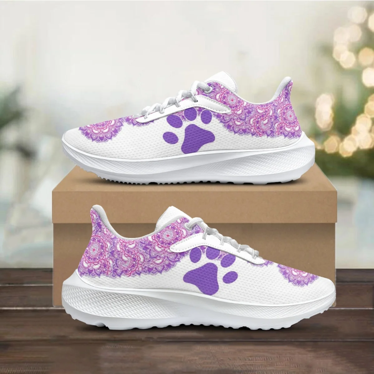 Luxury Mandala Dog Paw Design Girls Flat Sports Shoes Non-slip Wear-Resistant Outdoor Casual Shoes Women Lightweight Sneakers
Luxury Mandala Dog Paw Design Girls Flat Sports Shoes Non-slip Wear-Resistant Outdoor Casual Shoes Women Lightweight Sneakers