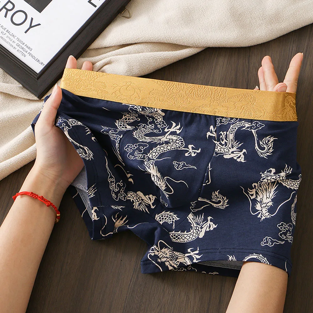 Men Trunks Dragon Printed Cotton U Convex Pouch Boxer Underwear Boxer Brief Middle Waist Lingerie Calzoncillos Arrow Panties
Men Trunks Dragon Printed Cotton U Convex Pouch Boxer Underwear Boxer Brief Middle Waist Lingerie Calzoncillos Arrow Panties