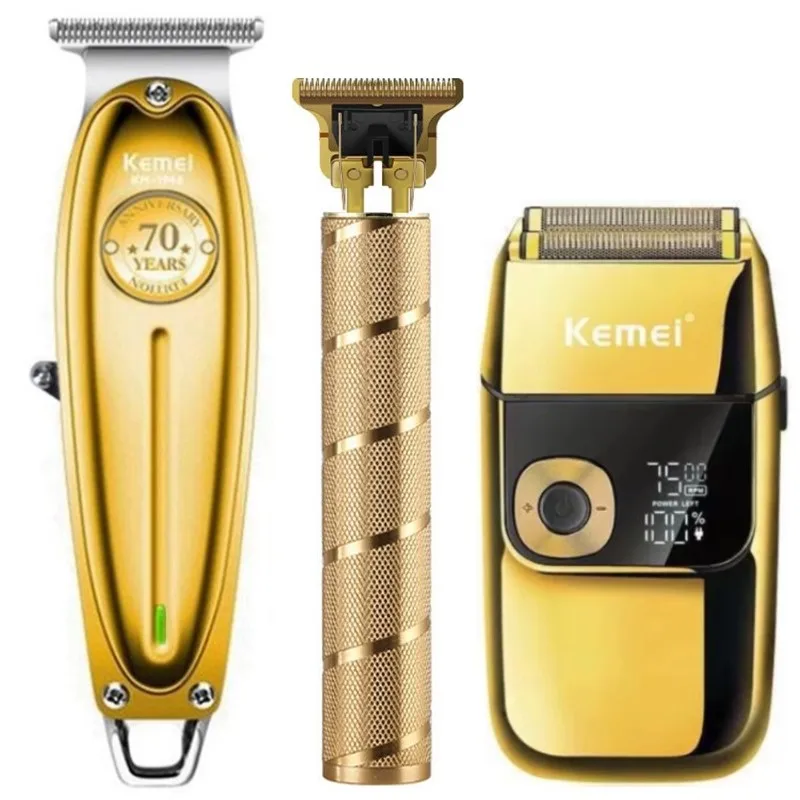 Kemei razor Hair Trimmer 3-piece set USB Charging Trimmer for men Hair Cutting Machine electric shaver for men barber Trimmer
Kemei razor Hair Trimmer 3-piece set USB Charging Trimmer for men Hair Cutting Machine electric shaver for men barber Trimmer