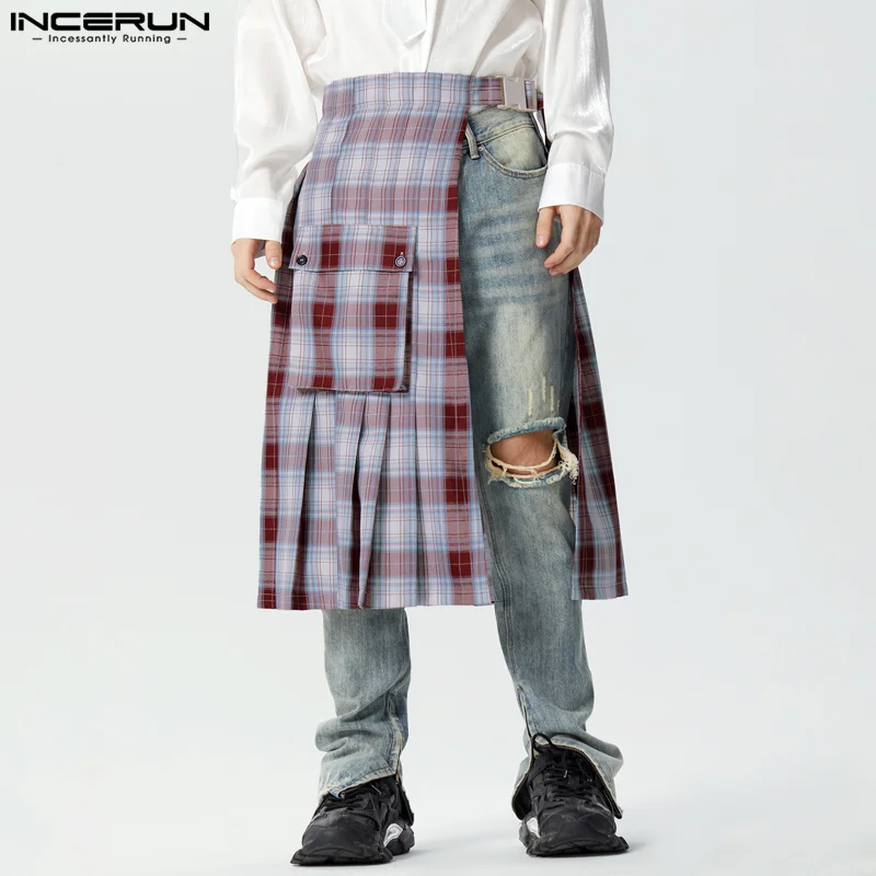 INCERUN 2023 American Style New Men's Trousers Plaid Pleated Design Pantalons Fashion Hot Selling Wrapped Half Skirts Pant S-5XL
INCERUN 2023 American Style New Men's Trousers Plaid Pleated Design Pantalons Fashion Hot Selling Wrapped Half Skirts Pant S-5XL