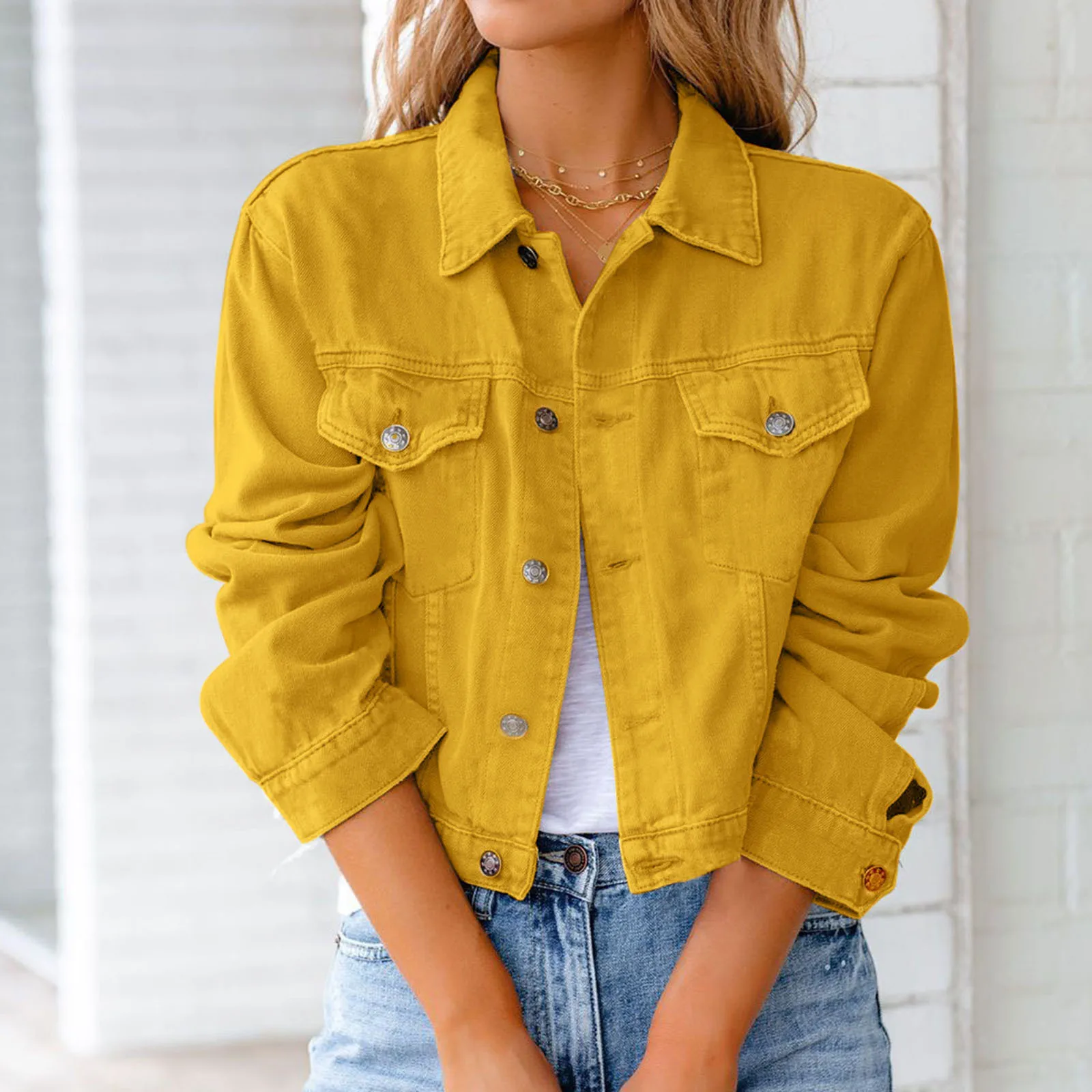 Vintage Jean Jacket Lapel sweater Long Sleeve Pocket Denim Shirt Autumn Winter Korean Cloth Oversize Button Jackets Female
Vintage Jean Jacket Lapel sweater Long Sleeve Pocket Denim Shirt Autumn Winter Korean Cloth Oversize Button Jackets Female