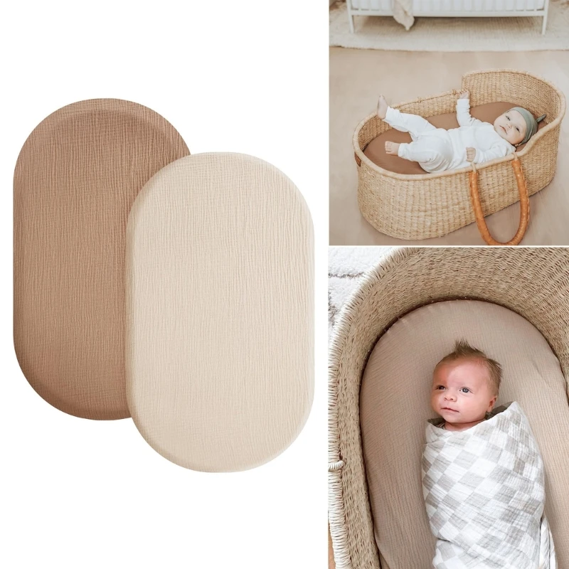 Set of 2pc Breathable Baby Bassinet Sheets Removable Cradles Bed Sheet Sleeve
Set of 2pc Breathable Baby Bassinet Sheets Removable Cradles Bed Sheet Sleeve