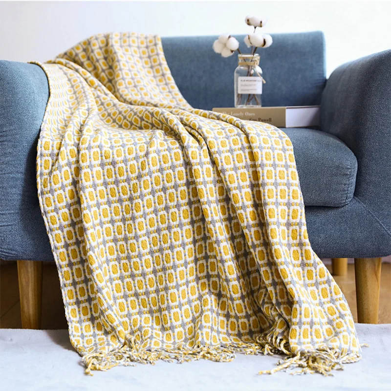 Sofa Cover Knitting Décor Fringe Wool Blanket Summer Woven Houshold Decorative Blanket American Throw Office Nap Blanket
Sofa Cover Knitting Décor Fringe Wool Blanket Summer Woven Houshold Decorative Blanket American Throw Office Nap Blanket