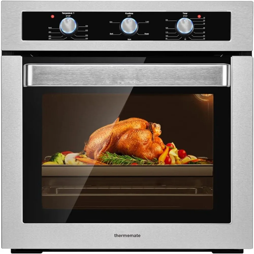 

24" Built-in Electric Oven with 5 Cooking Functions, 2.3 Cu.ft. Electric Wall Ovens with Stainless Steel Finish