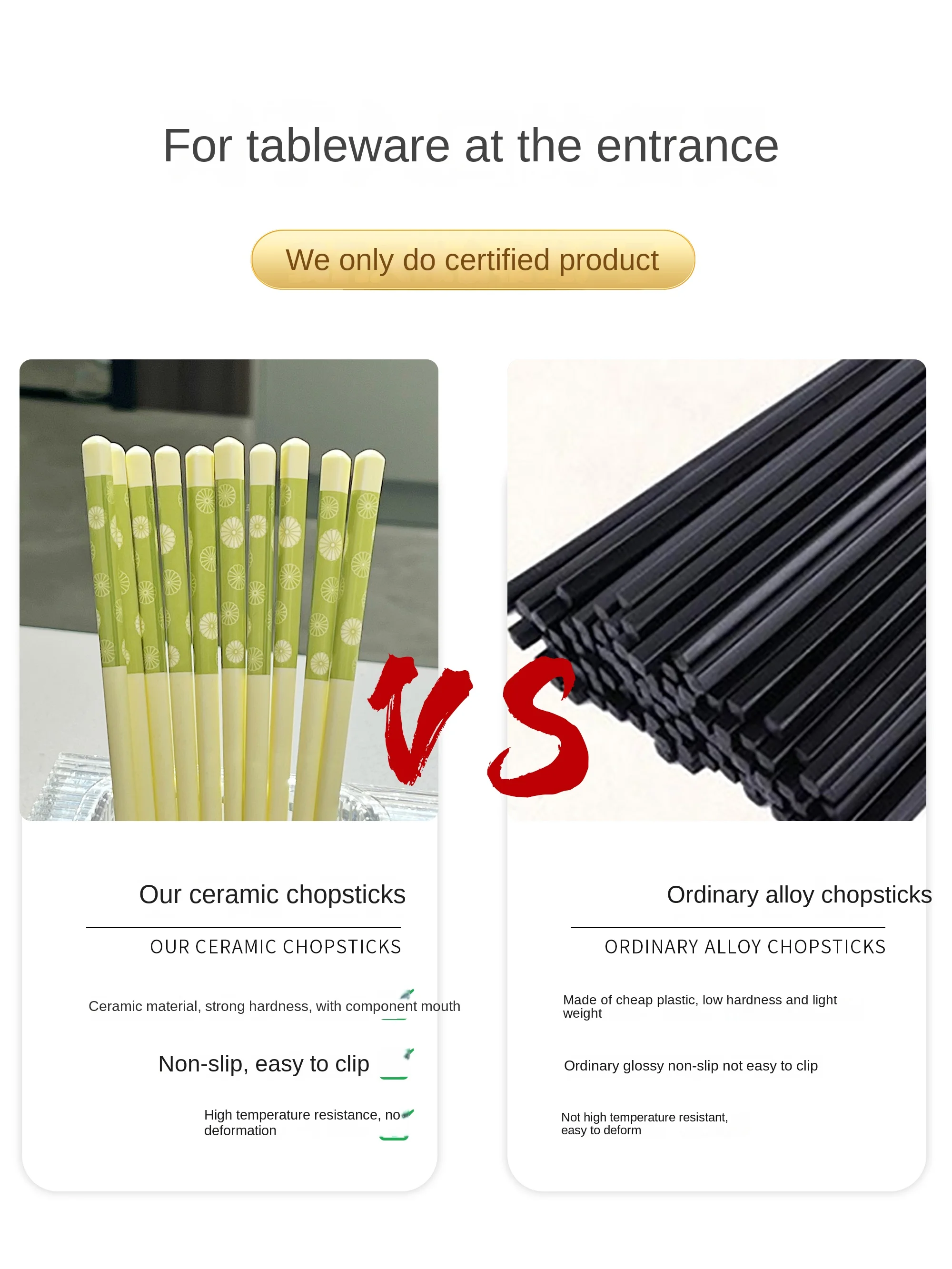 Wyj New Ceramic Chopsticks Anti-Slip and Anti-Mold High Temperature Resistant Set
Wyj New Ceramic Chopsticks Anti-Slip and Anti-Mold High Temperature Resistant Set