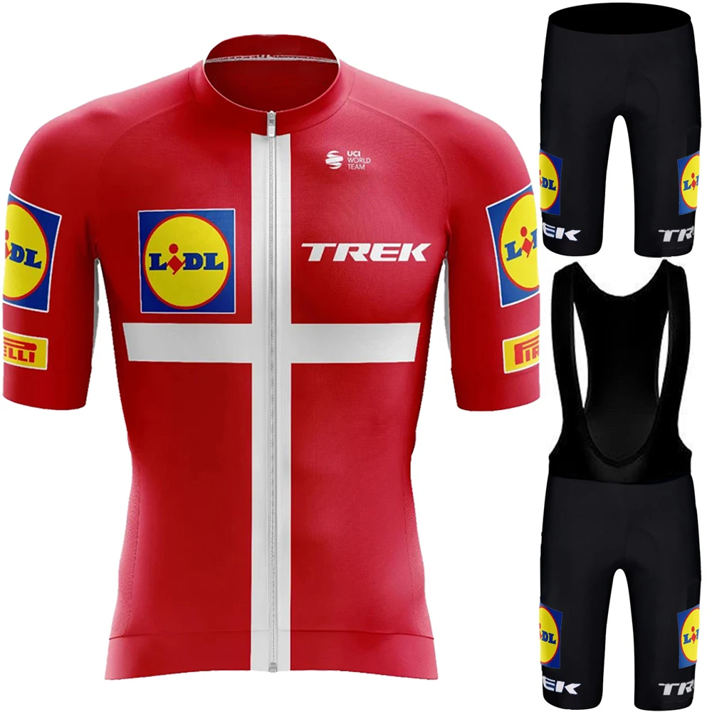 

TREK Cycling Clothing for Men Cycle Jersey Spring Summer Men's Blouse Mtb Suit 2024 Tricuta Man Uniform Bib Shorts Road Bike Set