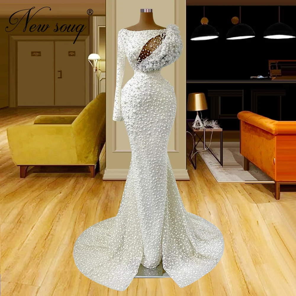 Muslim White Pearls Evening Dresses 2023 Newest Design Mermaid Long Prom Dress For Wedding Party Bead Pageant GownsRobes Du Soir
Muslim White Pearls Evening Dresses 2023 Newest Design Mermaid Long Prom Dress For Wedding Party Bead Pageant GownsRobes Du Soir