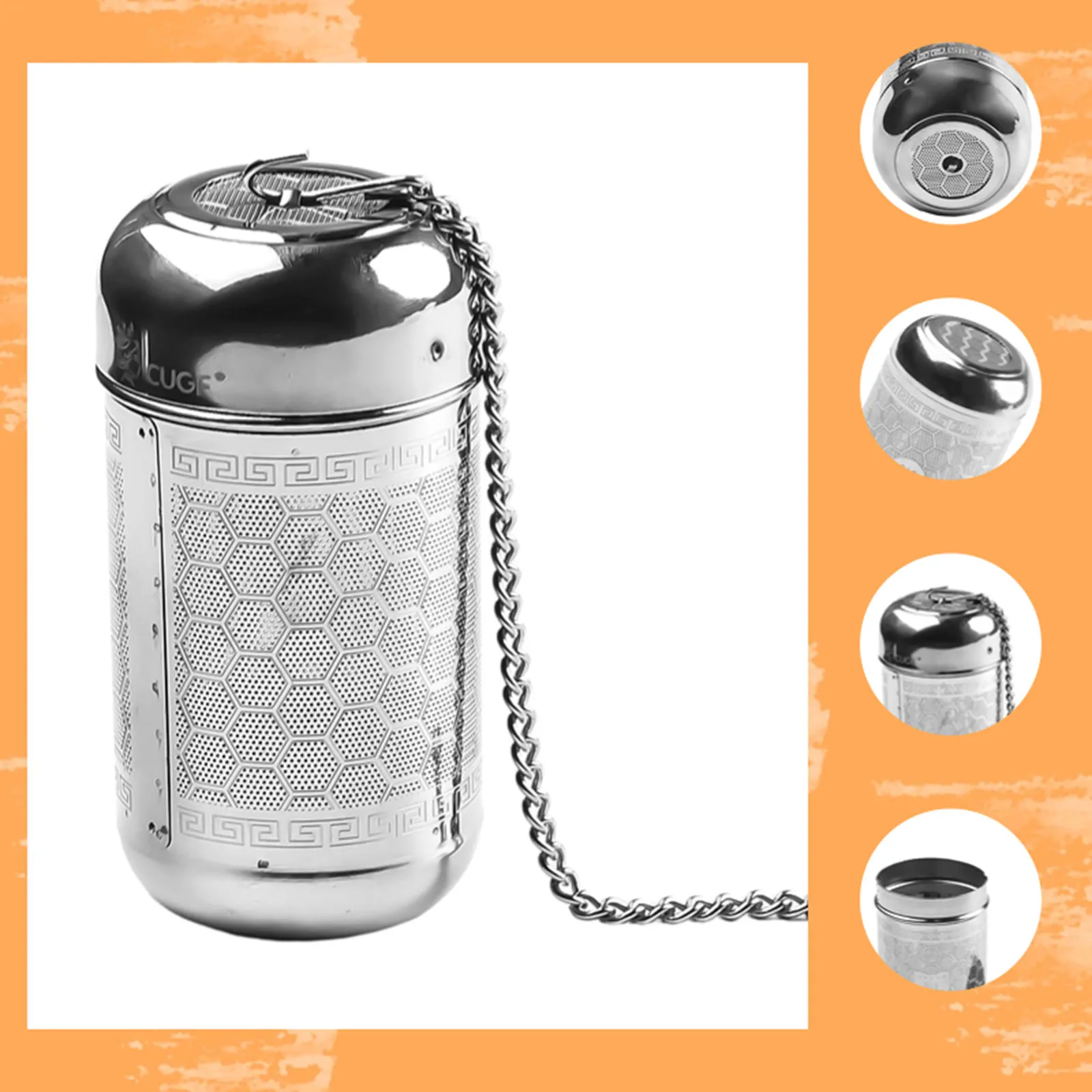 Tea Infuser Tea Ball Strainer Kitchen Filter Tea Residue Food Grade Stainless Steel Universal Updated Slim Lid
Tea Infuser Tea Ball Strainer Kitchen Filter Tea Residue Food Grade Stainless Steel Universal Updated Slim Lid