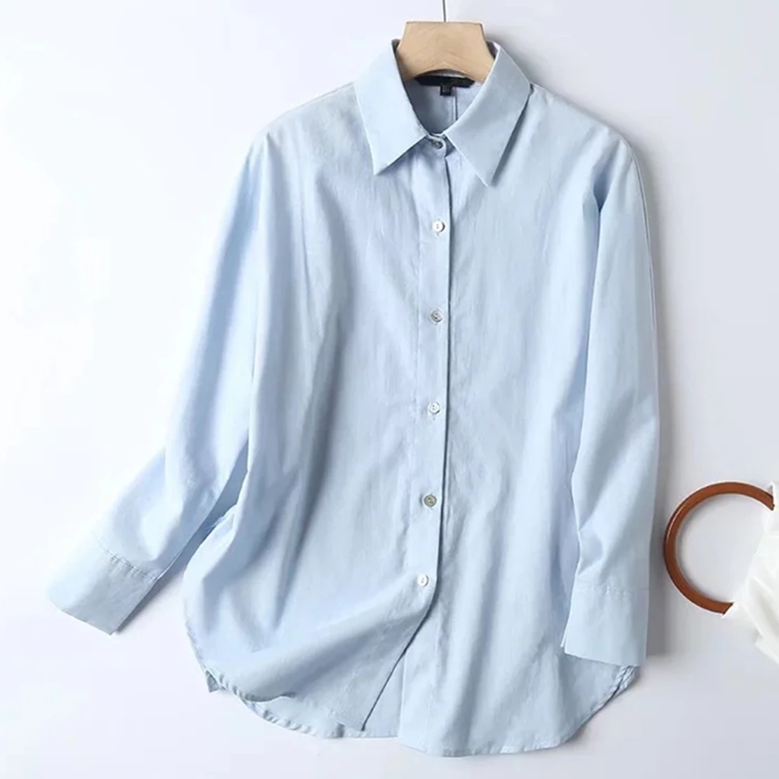 Dave&Di England Style Color Casual Shirt Cotton And Linen Loose Blouse Women Tops Fashion Blue Blouse
Dave&Di England Style Color Casual Shirt Cotton And Linen Loose Blouse Women Tops Fashion Blue Blouse