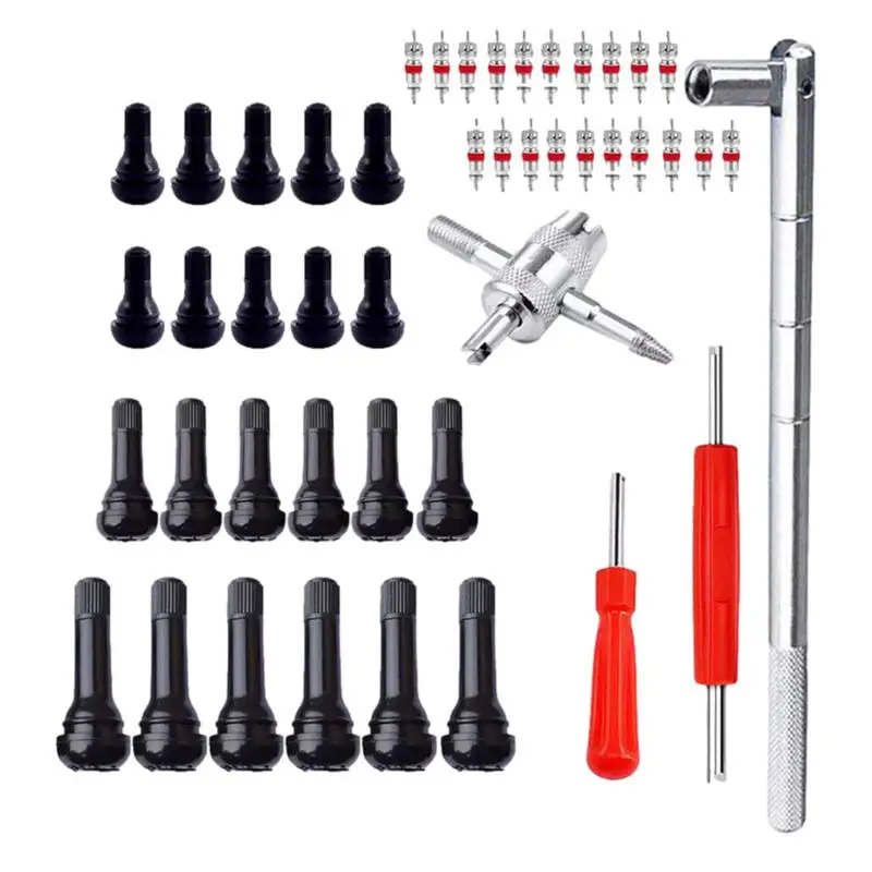 

4 Ways Car Tire Valve Stem Tool Dual Head Core Remover Uni-versal Car Wheel Repair Accessories For Automobile Vehicles