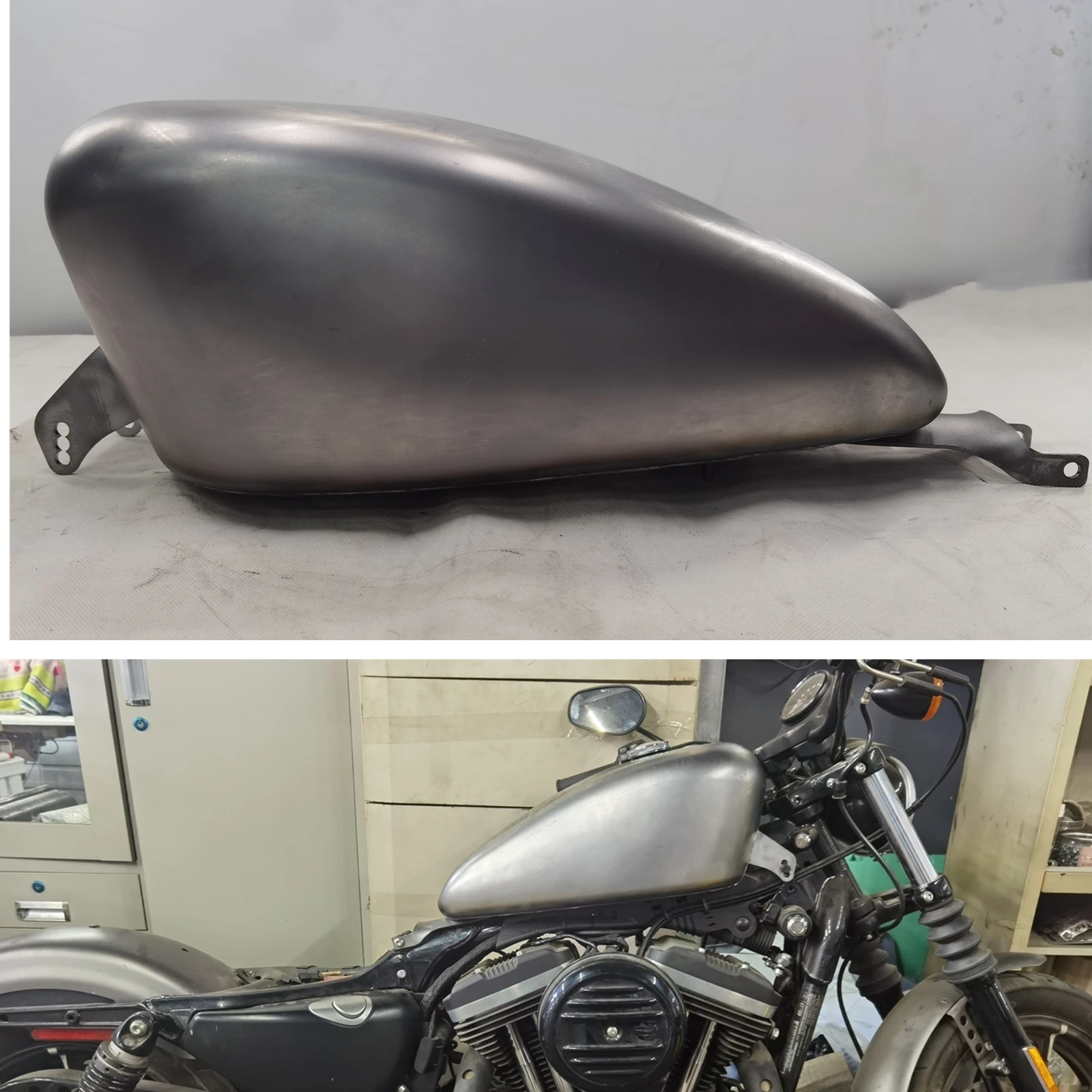 

13.5 L Motorcycle Petrol Gas Fuel Tank Can Motorbike Kit For Harley Sportster XL1200 883N X48 2006-2022