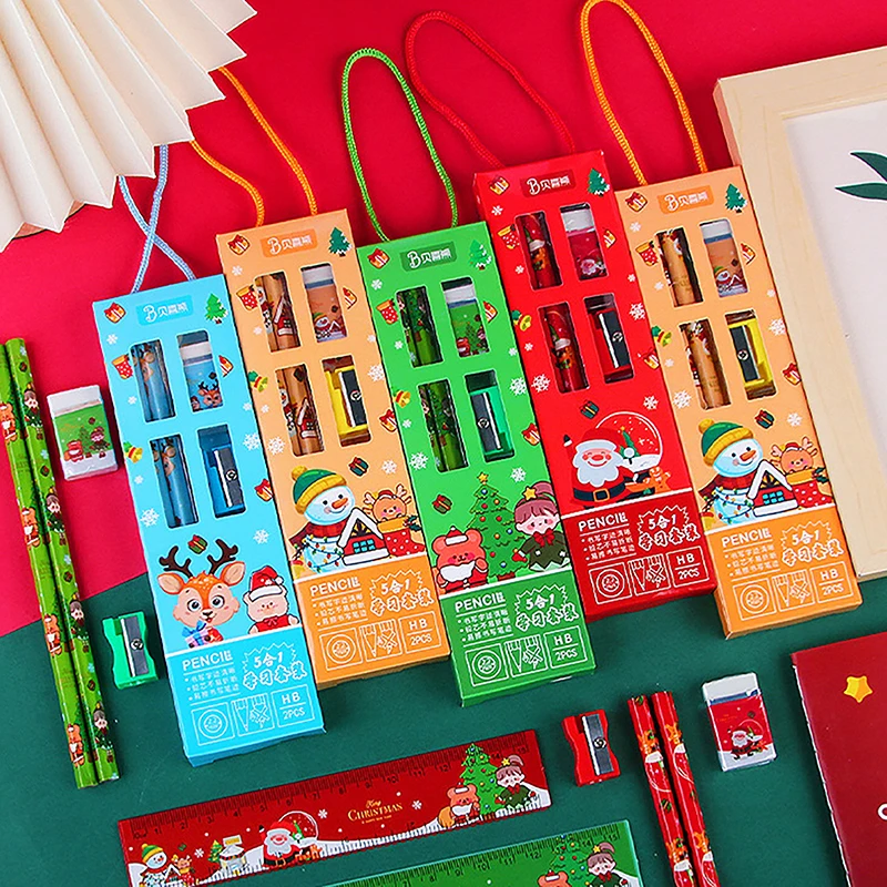 5Pcs/set Christmas Pen Set Cute Pencils Sharpener Eraser For Children's Christmas Gift School Supplies Christmas Stationery
5Pcs/set Christmas Pen Set Cute Pencils Sharpener Eraser For Children's Christmas Gift School Supplies Christmas Stationery