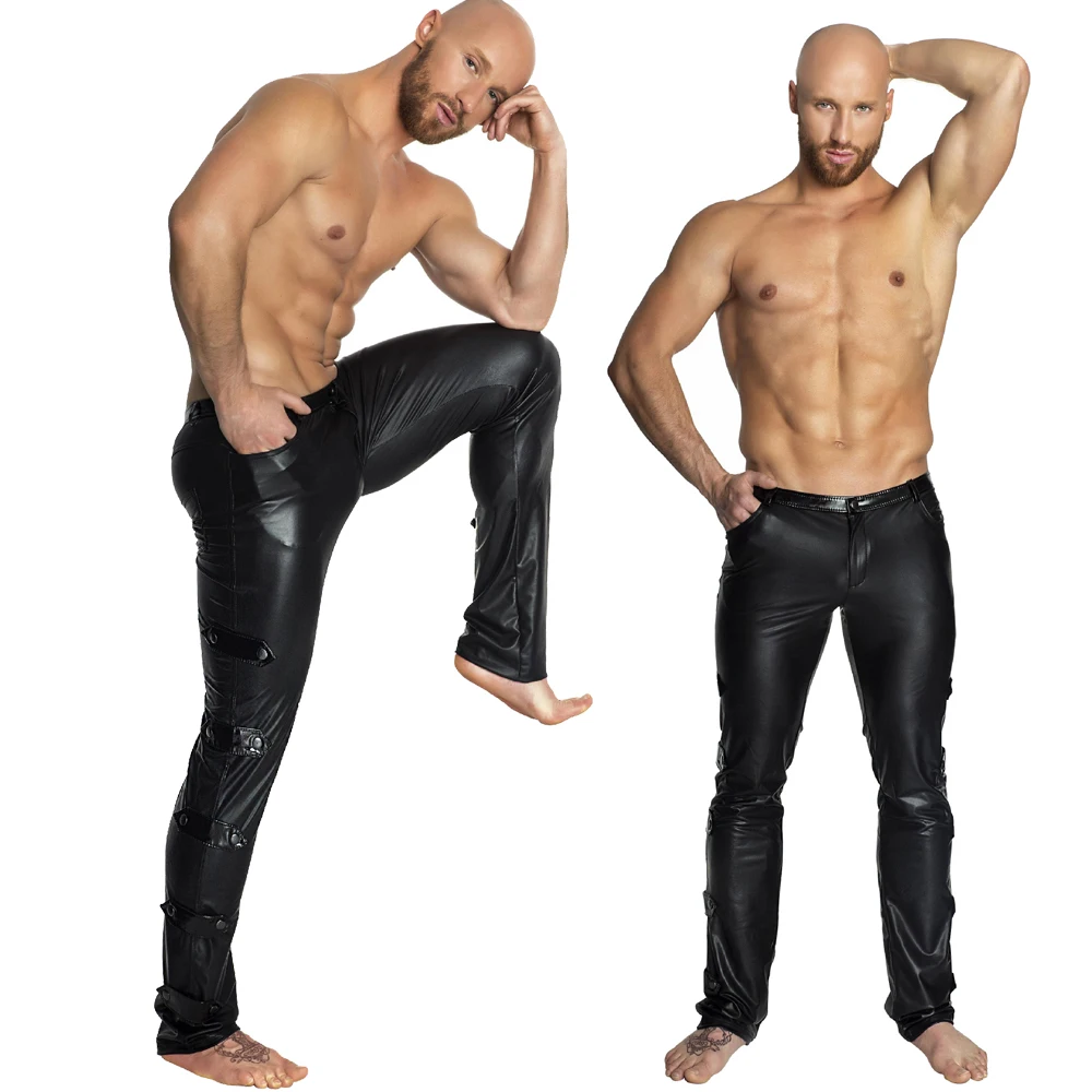 S-2XL Black Shiny PU Leather Pants Men Elastic Slim Fit Trousers Male Casual Motorcycle Faux Leather Jogger Pants
S-2XL Black Shiny PU Leather Pants Men Elastic Slim Fit Trousers Male Casual Motorcycle Faux Leather Jogger Pants