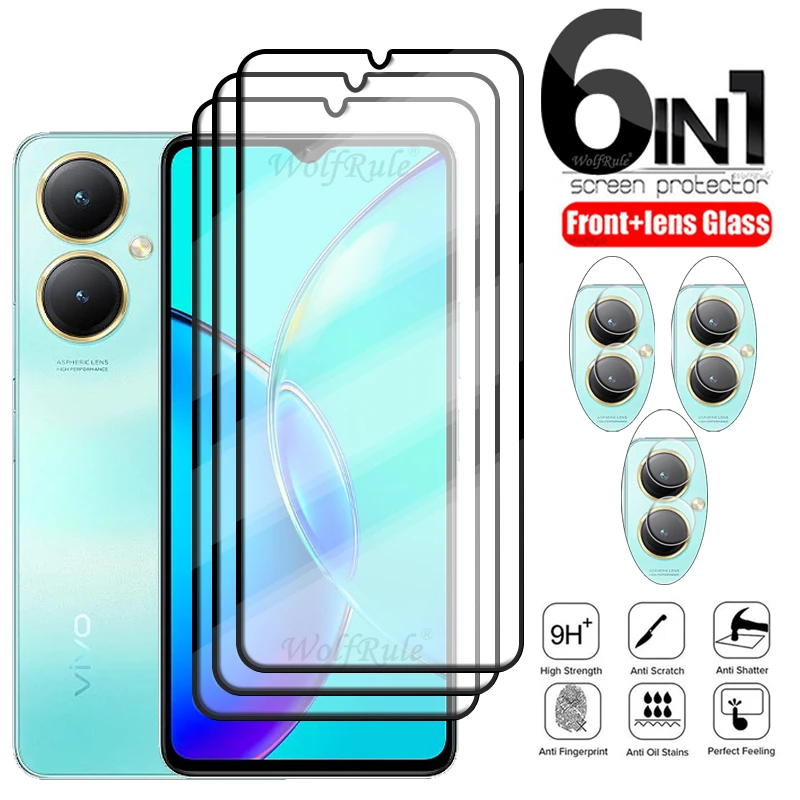 6-in-1 For Vivo Y27 Glass For Vivo Y27 Tempered Glass Film Full Cover Glue 9H Screen Protector For Vivo Y27 Y 27 4G Lens Glass
6-in-1 For Vivo Y27 Glass For Vivo Y27 Tempered Glass Film Full Cover Glue 9H Screen Protector For Vivo Y27 Y 27 4G Lens Glass
