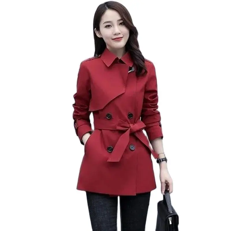 Fashion Windbreaker Autumn New Belt High-end Temperament Short Slim Coat Female Spring And Autumn Solid Color Windbreaker Tide
Fashion Windbreaker Autumn New Belt High-end Temperament Short Slim Coat Female Spring And Autumn Solid Color Windbreaker Tide
