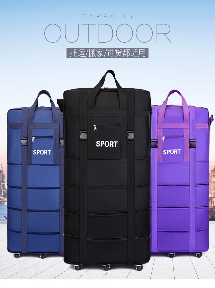 Fashion 2023 Airline Checked Bag Oxford Large Capacity Travel Universal