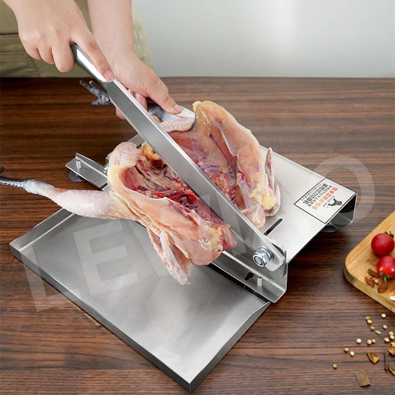 

LEWIAO Rib Chopping Knife Manual Bone Cutting Machine Stainless Steel Meat Slicer Steak Lamb Chops Guillotine