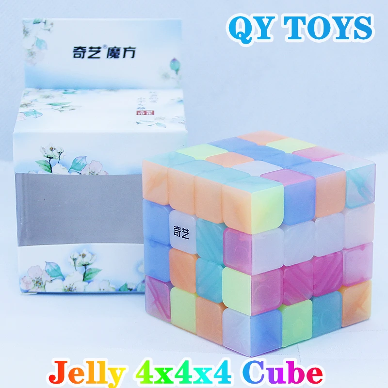 

QYTOYS 4x4 Jelly Cube Puzzle magic cubo Beautiful series pure Qiyi 4x4x4 Jelly Speed cubes Game Trainning Exercise toys children