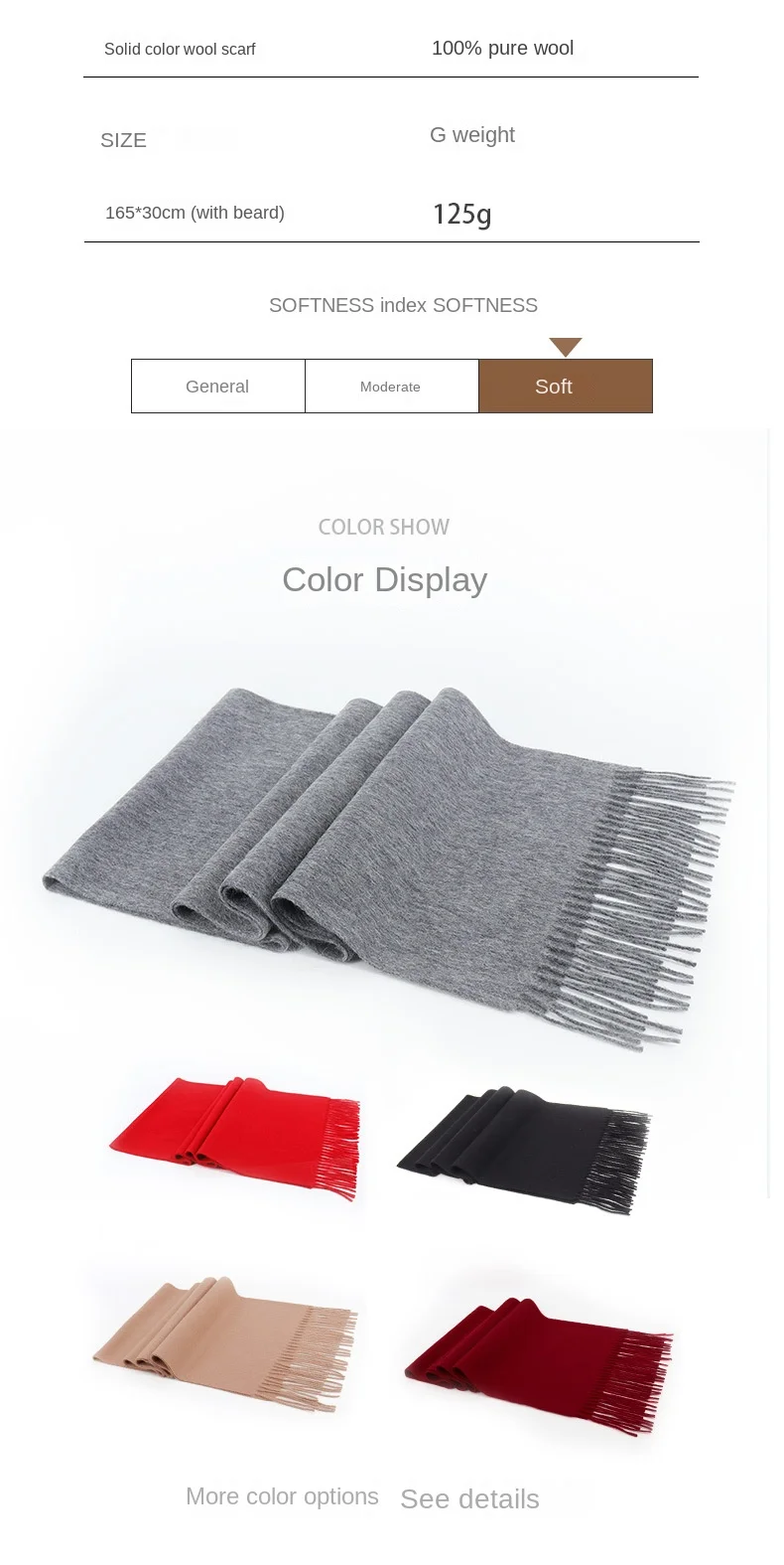 High Quality 100% Wool Scarf Men Women Solid Color Tassel Autumn Winter Business Versatile Classic Warm Soft Muffler Couples 6 Mallzona Sa3c44e5fe4a74d76ac1ff059482a4634a High Quality 100% Wool Scarf Men Women Solid Color Tassel Autumn Winter Business Versatile Classic Warm Soft Muffler Couples Mallzona