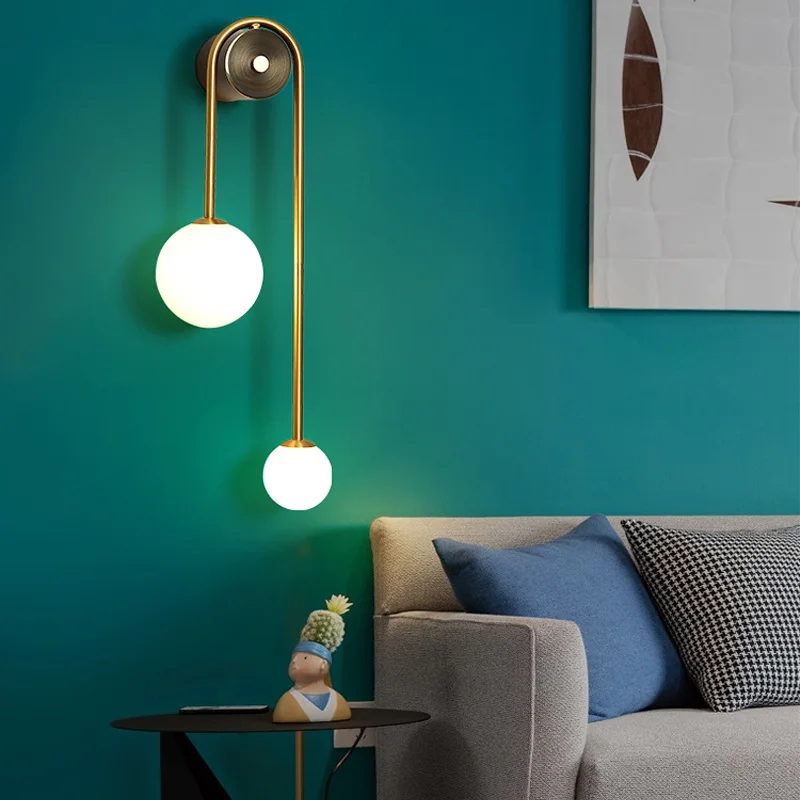 Nordic bedroom bedside wall lamp modern light luxury living room background wall lamp minimalist creative all copper wall lamp
Nordic bedroom bedside wall lamp modern light luxury living room background wall lamp minimalist creative all copper wall lamp