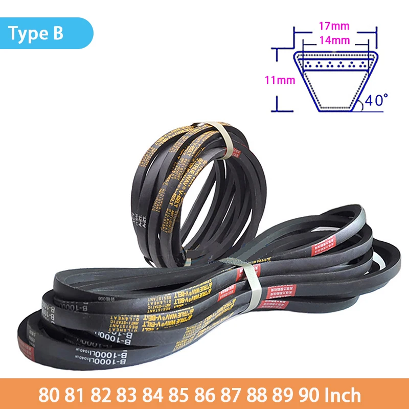 

Type B Agricultural Machinery V-Belt Industrial Triangle Belt Transmission Drive Belt 80 81 82 83 84 85 86 87 88 89 90 Inch