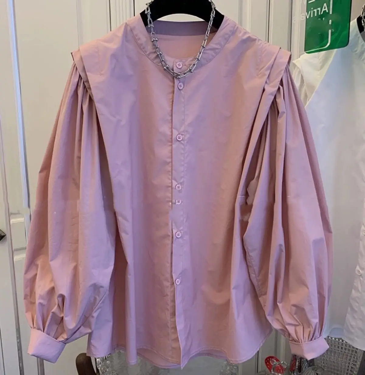Women's Korean Fold Shoulder Panel Lantern Sleeve Cotton Shirt Top Women's Autumn Blouse 2023
Women's Korean Fold Shoulder Panel Lantern Sleeve Cotton Shirt Top Women's Autumn Blouse 2023