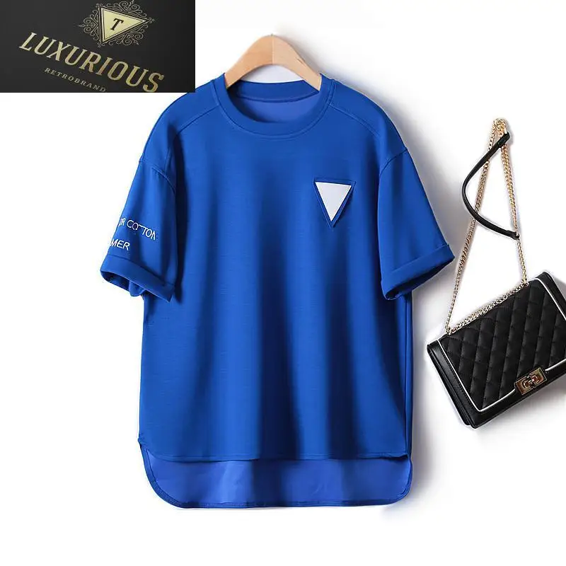 Harajuku Simple Tops Women 2024 Round Neck Wide Version Embroidered Letter Cuffs Air Cotton T-shirt Women's Summer
Harajuku Simple Tops Women 2024 Round Neck Wide Version Embroidered Letter Cuffs Air Cotton T-shirt Women's Summer
