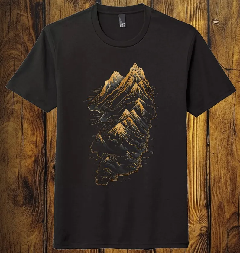 Minimalist Rugged Mountain Graphic Shirt topography outdoors tshirt Black Unisex Soft
Minimalist Rugged Mountain Graphic Shirt topography outdoors tshirt Black Unisex Soft