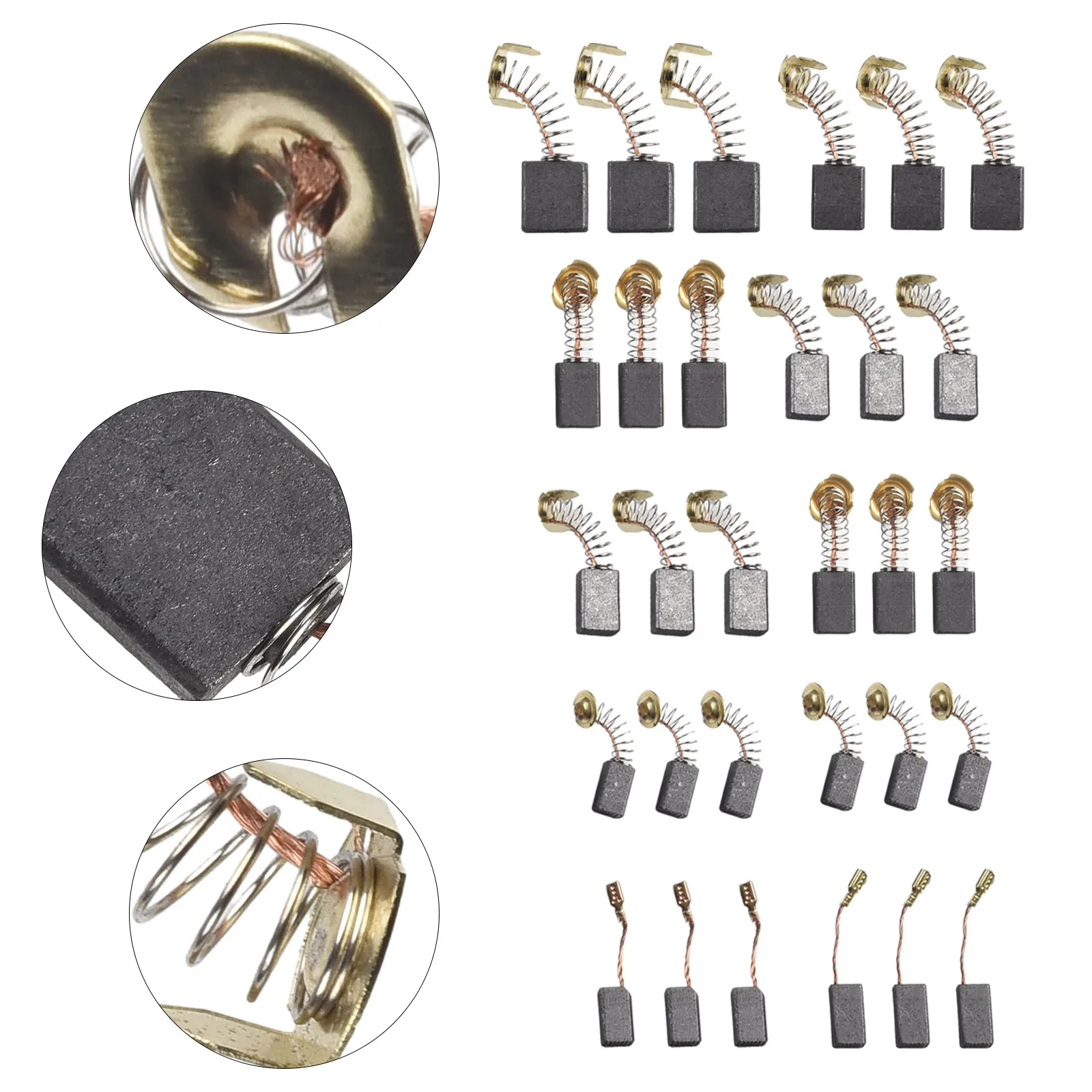 30Pcs 10 Sizes Electric Motor Carbon Brushes Replacements For Cutting Polishing Machine Accessories Power Tools
30Pcs 10 Sizes Electric Motor Carbon Brushes Replacements For Cutting Polishing Machine Accessories Power Tools