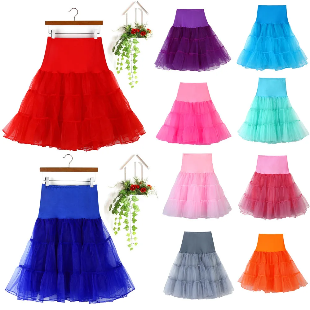 

Skirts Vintage 50s 60s Women Ball Gown Tutu Skirt Swing Rockabilly Petticoat Underskirt Crinoline Fluffy Pettiskirt For Wedding