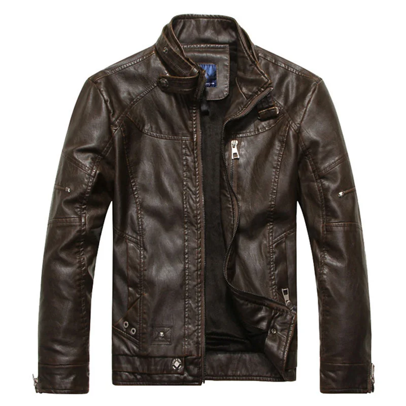 

Men Jacket Motorcycle Biker leather jackets mens jaqueta de couro masculina male leather Windbreak coats chaqueta cuero hombre