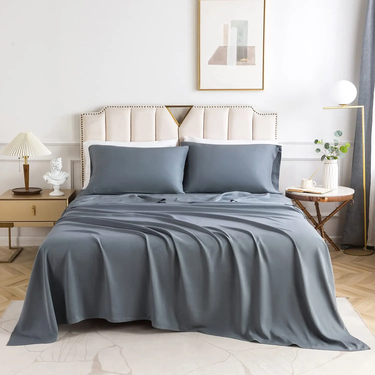 Hengwei Bamboo Sheets Set Flat Sheet & Fitted Sheet & Pillow Case Solid Linens Bed Mattresses Cover Summer Cooling Bedding Set
Hengwei Bamboo Sheets Set Flat Sheet & Fitted Sheet & Pillow Case Solid Linens Bed Mattresses Cover Summer Cooling Bedding Set
