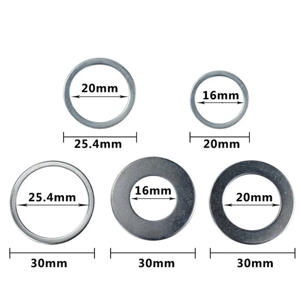 Conversion Ring Circular Saw Diameter Internal&External Metal Silver 20&30 5pcs Blade Bush Durable For Grinder
Conversion Ring Circular Saw Diameter Internal&External Metal Silver 20&30 5pcs Blade Bush Durable For Grinder