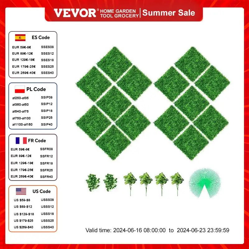 VEVOR искусственная трава на открытом воздухе фон стена зеленая искусственная стена конфиденциальный экран для декора сада забора
VEVOR искусственная трава на открытом воздухе фон стена зеленая искусственная стена конфиденциальный экран для декора сада забора