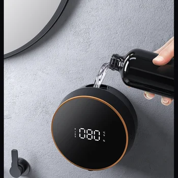 비접촉 자동 센서 비누 디스펜서, 폼 타입-C 충전 스마트 인덕션 핸드 와셔 온도 디지털 디스플레이 상품 이미지