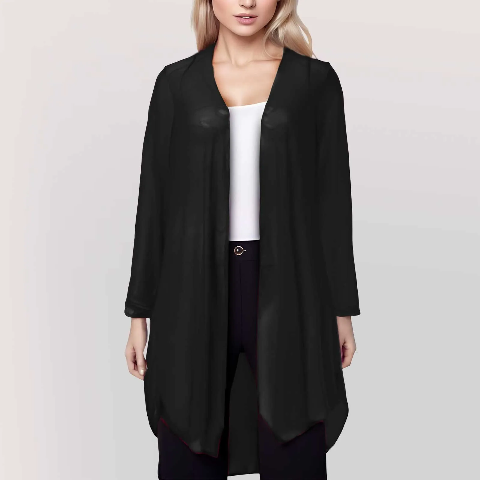 Women Solid Ultra Thin Transparent Mesh Cardigan Three Quarter Sleeve Baggy Cardigan office lady Woman Clothing Oversized
Women Solid Ultra Thin Transparent Mesh Cardigan Three Quarter Sleeve Baggy Cardigan office lady Woman Clothing Oversized