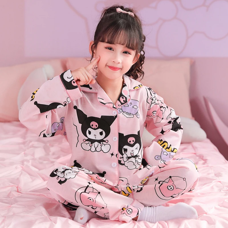 Sanrio Pajamas Kuromi Cinnamoroll Children's Pajamas Cute Cartoon Cotton Long Sleeve Medium and Big Children Girls Homewear Set
Sanrio Pajamas Kuromi Cinnamoroll Children's Pajamas Cute Cartoon Cotton Long Sleeve Medium and Big Children Girls Homewear Set
