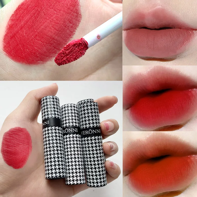 

6 Color Nude Liquid Lipsticks Waterproof Velvet Matte Lip Gloss Long Lasting Non-stick Cup Lip Tint Makeup Pigment Cosmetics