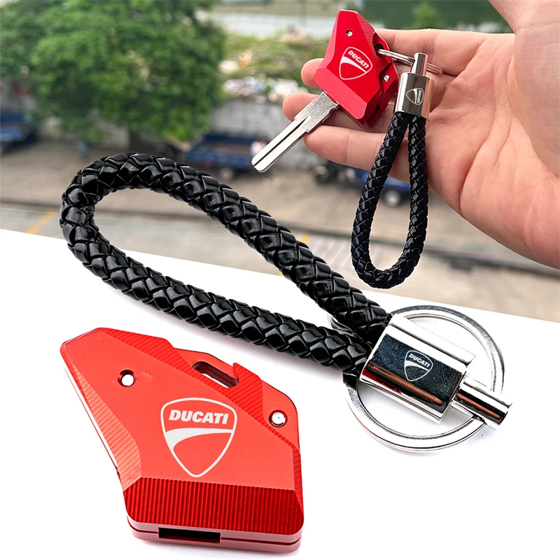 Scrambler Accessorie Motorcycle Keychain Case Shell & Embroidery Keychain Key Ring For Ducati Scrambler 400 800 1100 (Black/Red)
Scrambler Accessorie Motorcycle Keychain Case Shell & Embroidery Keychain Key Ring For Ducati Scrambler 400 800 1100 (Black/Red)