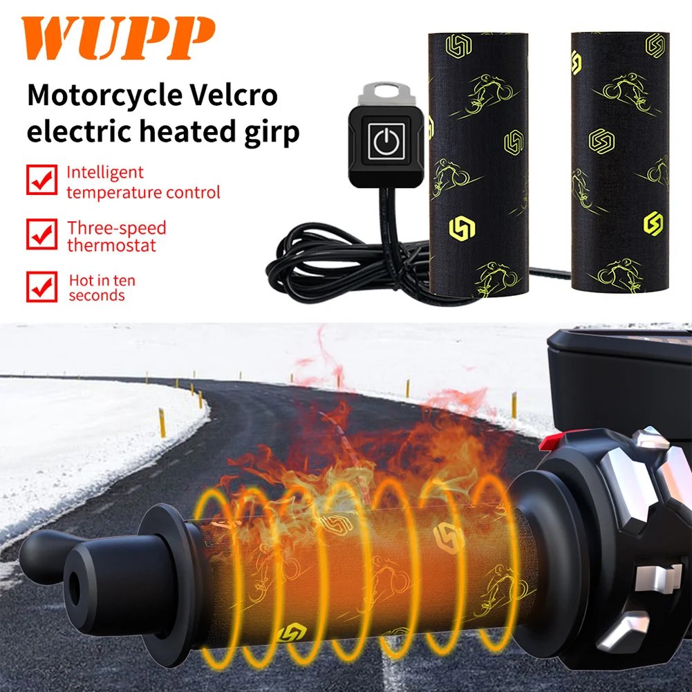 Adjustable 12V Motorcycle Heated Grips 3-Gear Waterproof Thermal Handlebar Grip Heater E-bike Warmer Kit Scooter Accessories
Adjustable 12V Motorcycle Heated Grips 3-Gear Waterproof Thermal Handlebar Grip Heater E-bike Warmer Kit Scooter Accessories